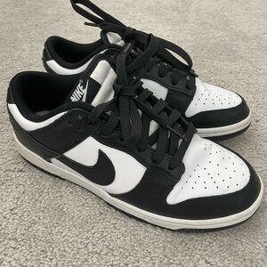 Nike Black and White Dunk Low Sneakers